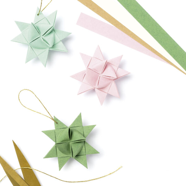 Vouwtjesstroken winterthema voor mini sterren