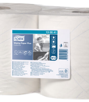 Tork veelzijdige reinigingsrol, 2-laags, wit, 255 m - krachtig