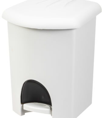 plast team cosmetica-pedaalemmer, 6 liter, wit