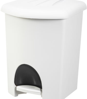 plast team pedaalemmer, 16 liter, wit