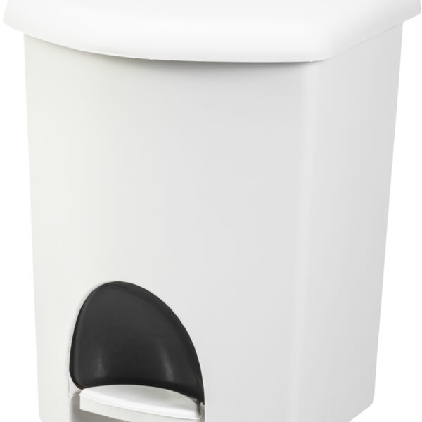 plast team pedaalemmer, 16 liter, wit