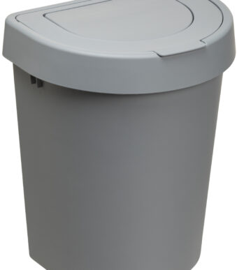 plast team afvalbak SEATTLE, 10 liter, zilver