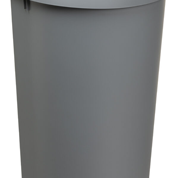 plast team afvalbak SEATTLE, 45 liter, zilver