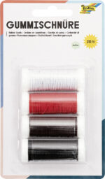 Gekleurde rubberen touwtjes, gesorteerde kleuren, 5 meter per kleur