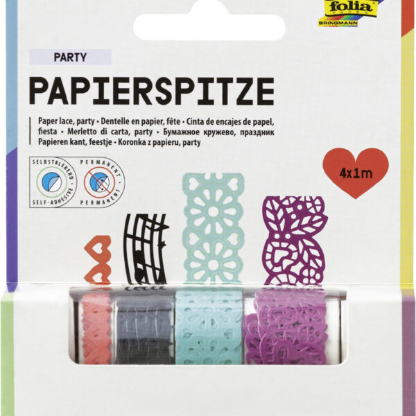 Zelfklevende fantasie-randen van papier, geassorteerd.