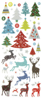 Kerst glinster-stickers