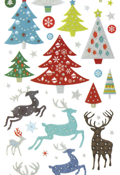 Kerst glinster-stickers