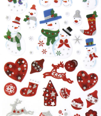 Kerst glinster-stickers