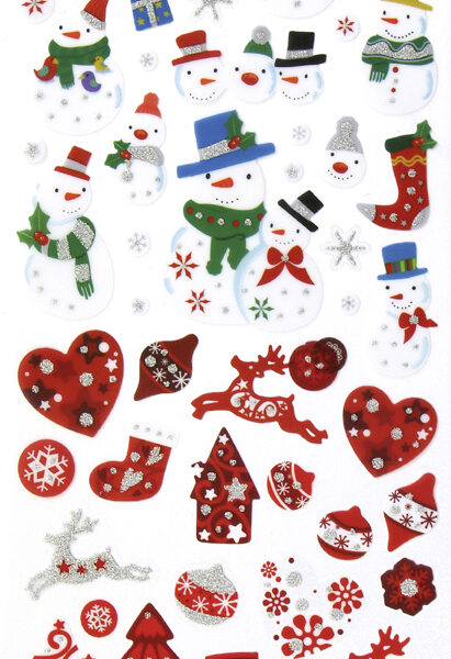 Kerst glinster-stickers