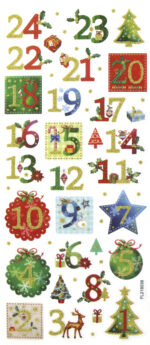 Kerst glinster-stickers