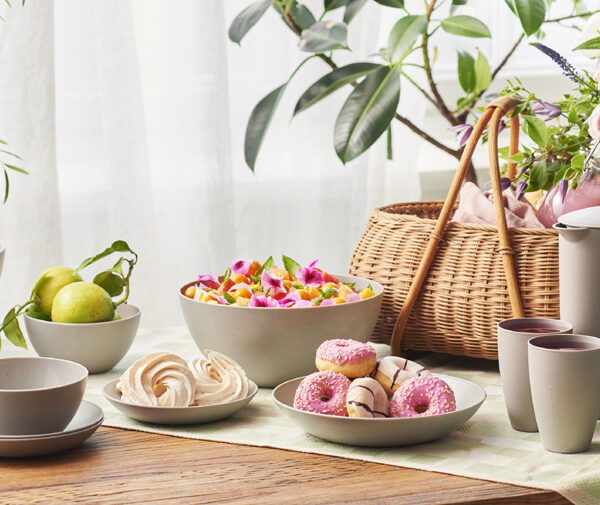 Biobord klein grijs, diameter 17,5 cm