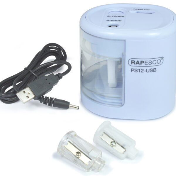 RAPESCO dubbele electrische puntenslijper PS12-USB, lichtblauw