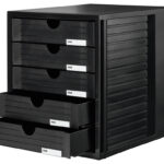 HAN schuifladenbox, 5 lades, box en lades: zwart