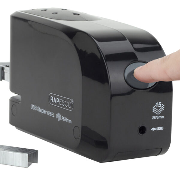 RAPESCO electrische nietmachine 626EL, zwart