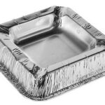 Aluminium asbak vierkant, 50 stuks