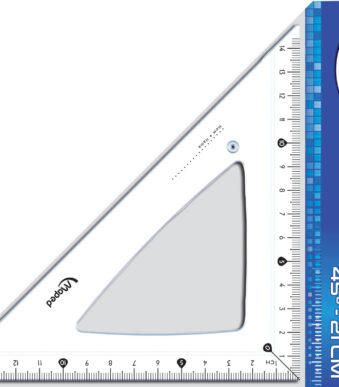 Maped tekendriehoek Cristal 45 graden, hypothenusa: 210 mm