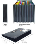 RAPESCO sorteermap / vakkenmap SupaFile, DIN A4, 13 vakken, zwart