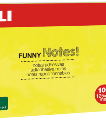 APLI zelfklevende memo's 'FUNNY Notes!', 125 x 75 mm, neongeel