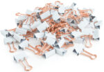 RAPESCO Foldback-papierklem/brievenklem, (B)19 mm, wit / roségoud, 80 st.