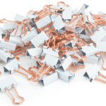 RAPESCO Foldback-papierklem/brievenklem, (B)19 mm, wit / roségoud, 80 st.