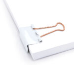 RAPESCO Foldback-papierklem/brievenklem, (B)19 mm, wit / roségoud, 80 st.