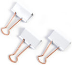 RAPESCO Foldback-papierklem/brievenklem, (B)19 mm, wit / roségoud, 80 st.