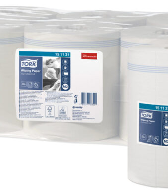 Tork reinigingsrol alles-in-één, enkellaags, wit, 275 meter