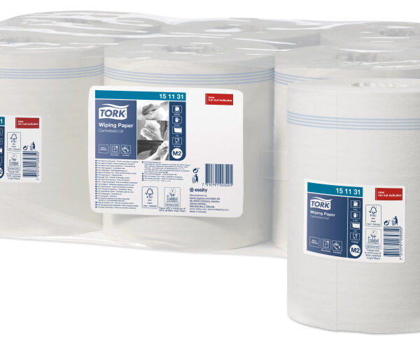 Tork reinigingsrol alles-in-één, enkellaags, wit, 275 meter