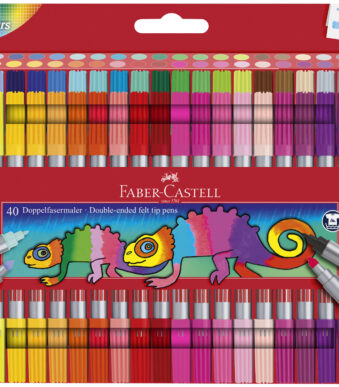 FABER-CASTELL dubbele viltstiften, 40 stuks in etui