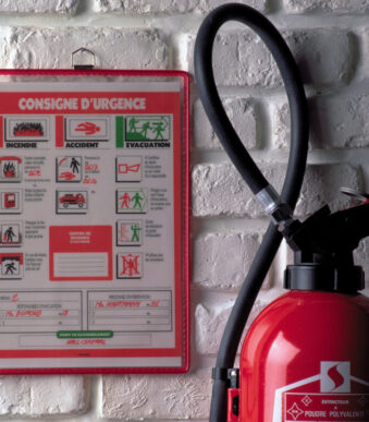 Ophangsysteem voor documenthouder, A4 staand, rood