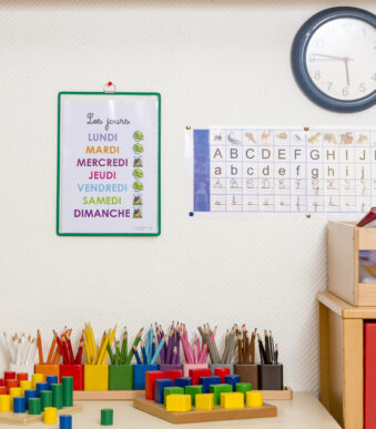 Ophangbord op ooghoogte, A4-formaat, staand, groen