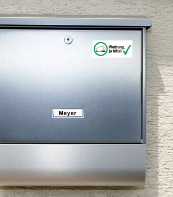 Reclame-etiket 'Ja graag!'