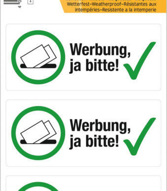 Reclame-etiket 'Ja graag!'