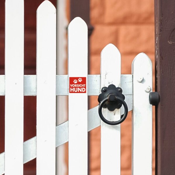 Waarschuwingsstickers 'Pas op hond'