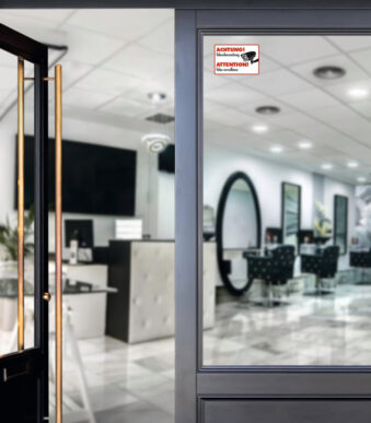 Herma waarschuwingsetiketten 'OPGELET! Videobewaking'