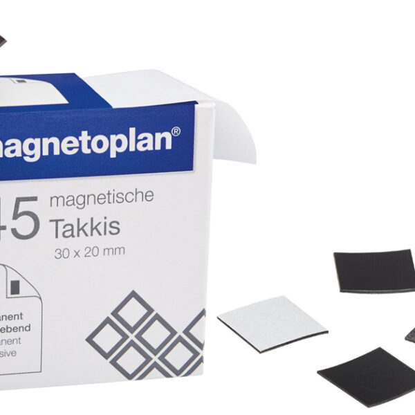 magnetoplan Takkis 30 x 20 mm, zelfklevend, zwart