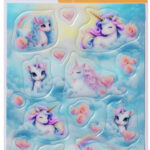 HERMA Sticker MAGIC Happy Unicorns, Transpuffy