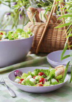 Herbruikbare borden groot bio lavendel 23,5 cm