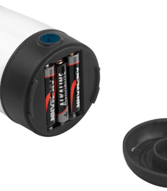 Mini kampeerlamp, kunststof behuizing, zwart