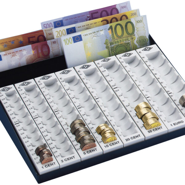 WEDO geld telbord met biljettenvak, muntgeldcapaciteit: 256,20 EUR