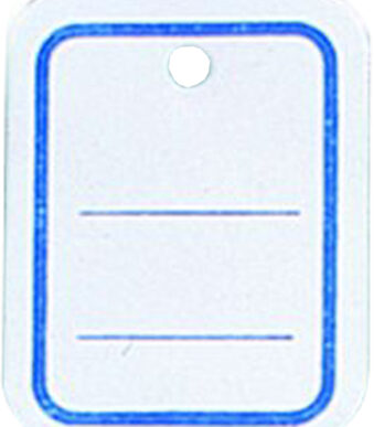 APLI hanglabel, 30 x 37 mm, met gat, gelinieerd