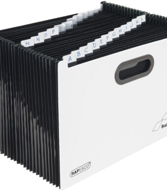 RAPESCO vakkenmap SupaFile Plus, DIN A4+, 26 vakken, wit