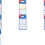 Gestreepte etiketten wit/blauw 33 x 53 mm