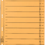 LEITZ scheidingsbladen, A4 overbreed, manillakarton 230g/m2, geel