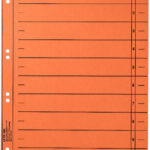 LEITZ scheidingsbladen, A4 overbreed, manillakarton 230g/m2, oranje