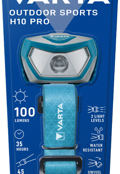 VARTA LED-hoofdlamp 'Outdoor Sports H10 Pro', blauw/grijs