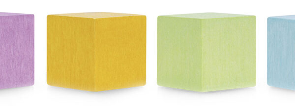 magnetoplan Neodym-magneten Wood Series Cube, pastelkleuren