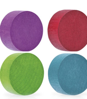 magnetoplan Neodym-magneten Wood Series Circle, intensieve kleuren