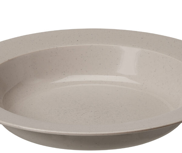 Bionederik diepe grote bord, diameter: 220 mm, grijs