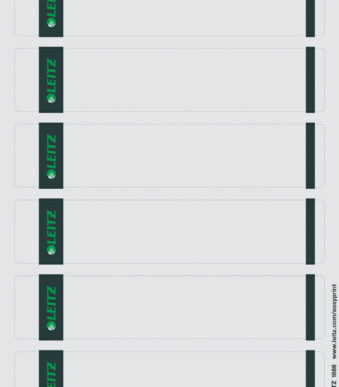 LEITZ ordnerrug-etiketten, 39 x 192 mm, kort, smal, grijs